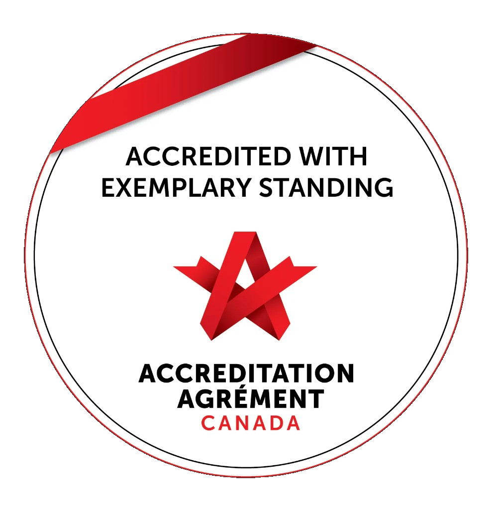 Accreditation Canada seal: Accredited with Exemplary Standing